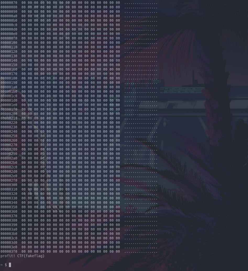 Showing the final output of the exploit is the flag